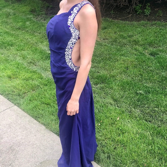 Brand New Formal Open Back with Rhinestones Dress - Picture 4 of 5